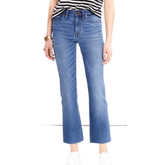 Madewell Denim - Madewell Flea Market Flare Crop Jeans Raw Hem 28
